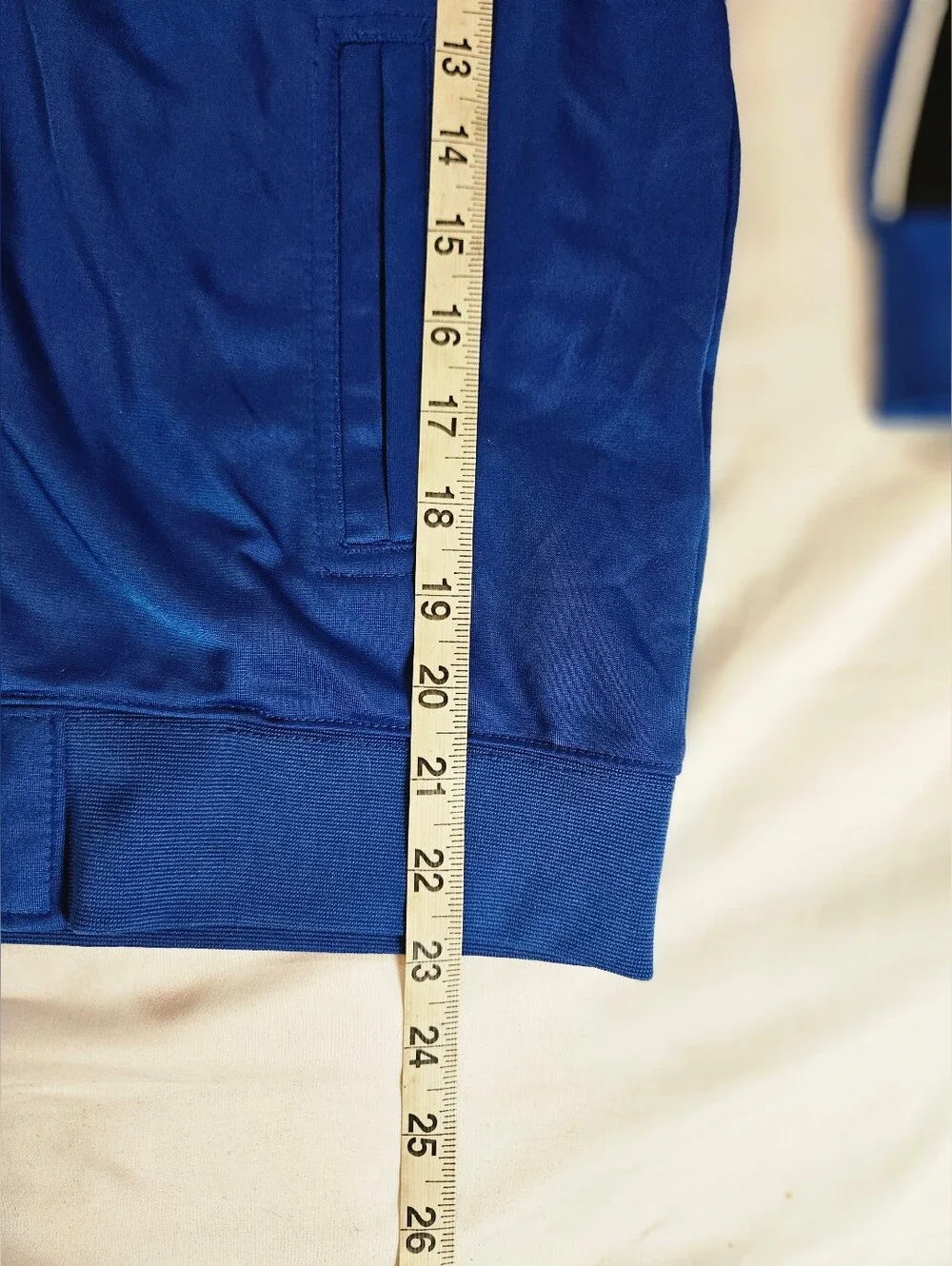 Converse All Star Boys Blue Zip Up Long Sleeve Pocketed Track Jacket Size Large